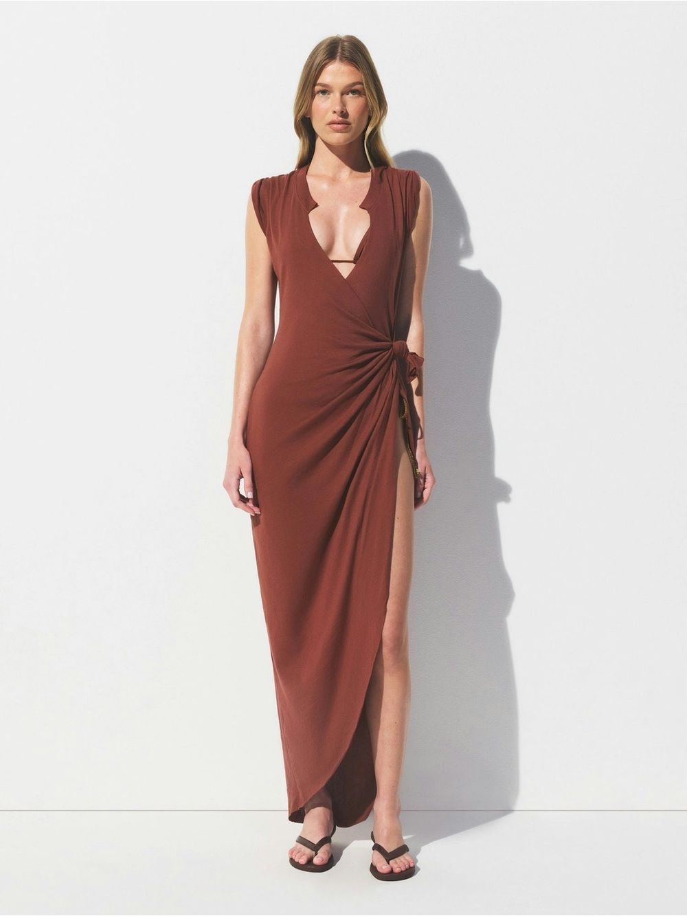SKIMS Cover Up Wrap Dress M